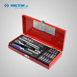 CAJA DE VASOS TORX MÉTRICOS Y ACCESORIOS 1/4″ – 31 PIEZAS